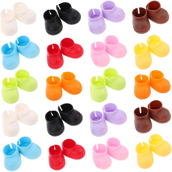 PartyKindom 20 Paar Miniaturschuhe für Puppen, Stil und Komfort aus Kunststoff