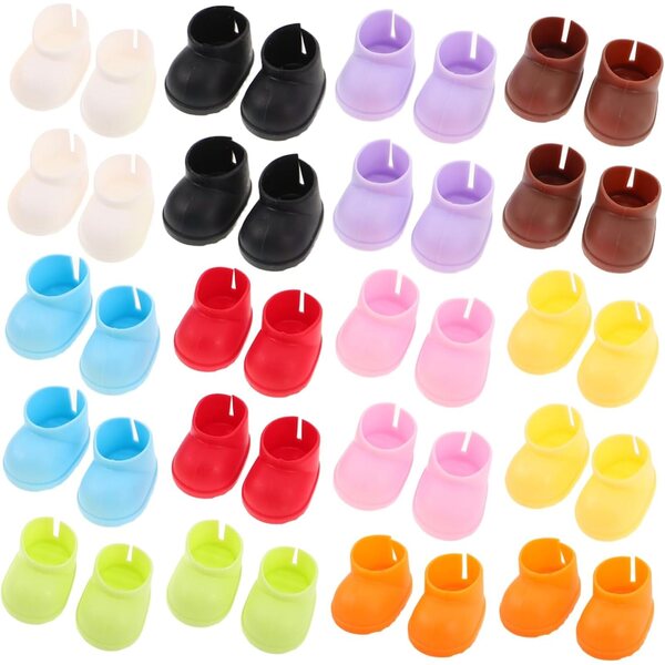 20 Paia Mini Bottine per Bambole Scarpe Morbide e Leggere per Giochi Creativi