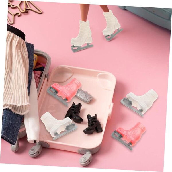 ORFOFE 4 Paia Mini Pattini a Rotelle per Bambole Accessori Decorativi Miniatura