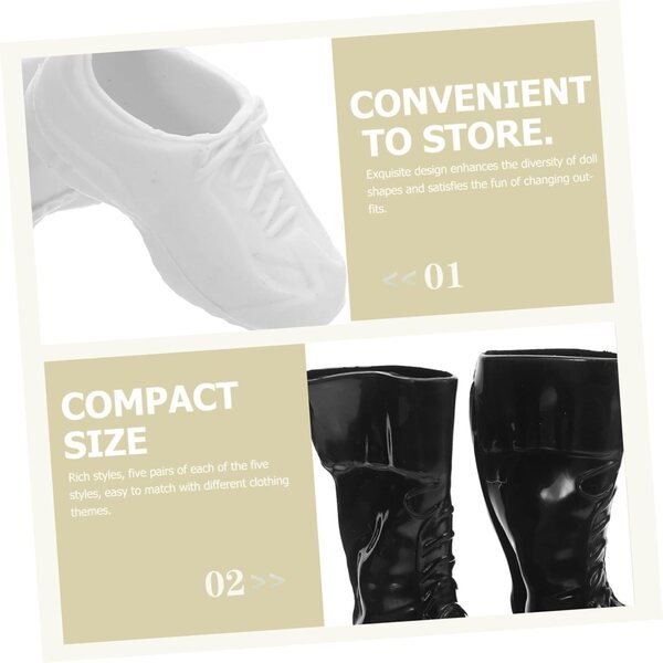 UPKOCH 25 paia scarpe miniatura per bambole – accessori decorativi e giochi di ruolo