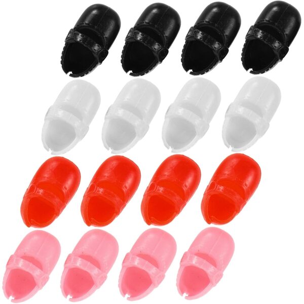 Set mit 8 Paar Miniaturschuhen für mehrfarbige 17-cm-Puppen, Spielzubehör