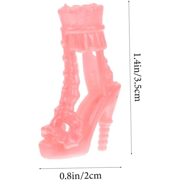 UPKOCH Set 15 Mini Scarpe per Bambole con 5 Paia di Tacchi Resistenti e Decorativi
