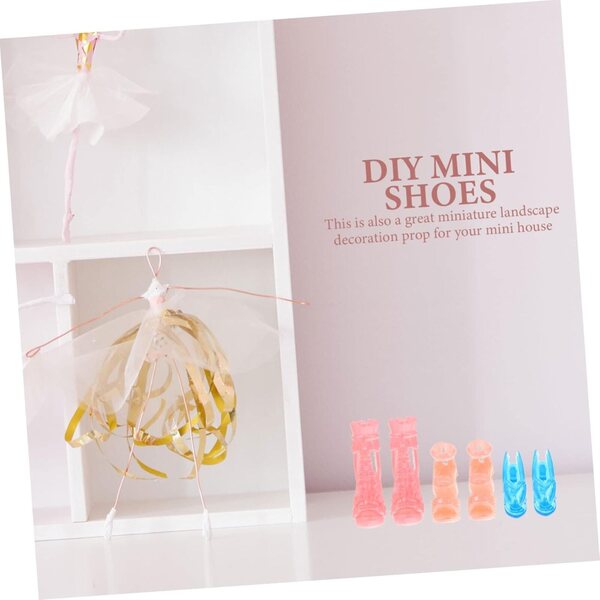 UPKOCH Set 15 Mini Scarpe per Bambole con 5 Paia di Tacchi Resistenti e Decorativi