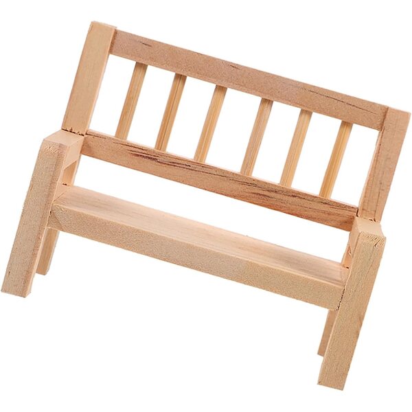 HEMOTON Panca da Giardino Miniatura in Legno per Casa delle Bambole, Accessori Decorativi Vintage