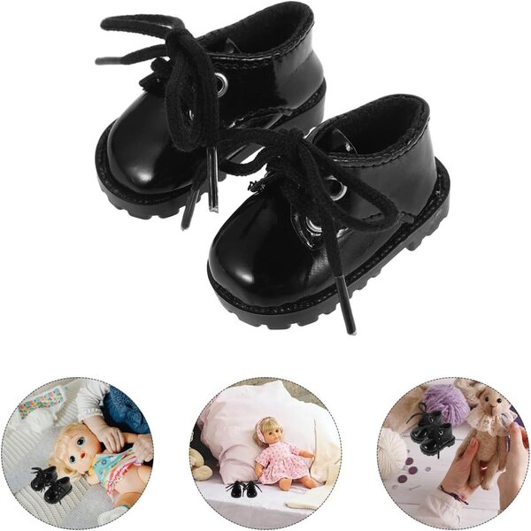 Scarpe Miniature in Pelle per Bambole 15-20 cm, Accessori per Case delle Bambole