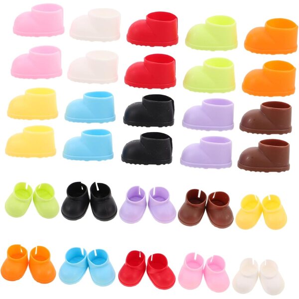 20 paia di scarpe miniatura per bambole da 10-15 cm, stivaletti eleganti e versatili