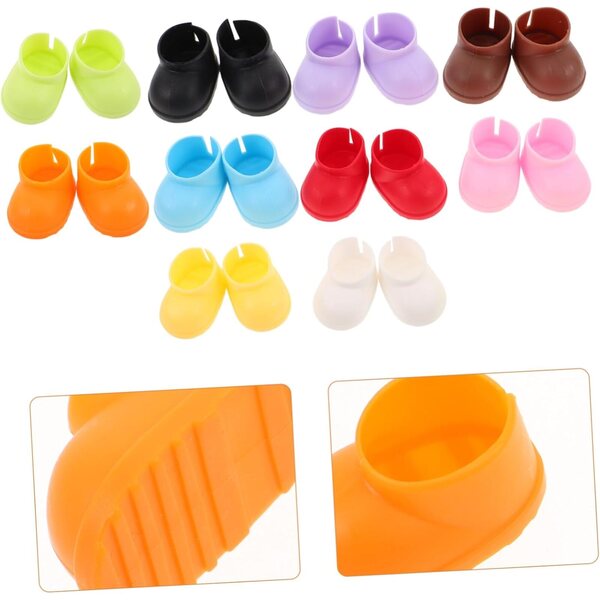 20 paia di scarpe miniatura per bambole da 10-15 cm, stivaletti eleganti e versatili