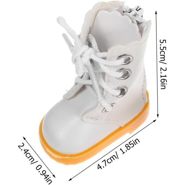PartyKindom Weiße Mini-Stiefel aus Stoff für 30-cm-Puppen, robustes Zubehör