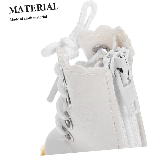 PartyKindom Weiße Mini-Stiefel aus Stoff für 30-cm-Puppen, robustes Zubehör