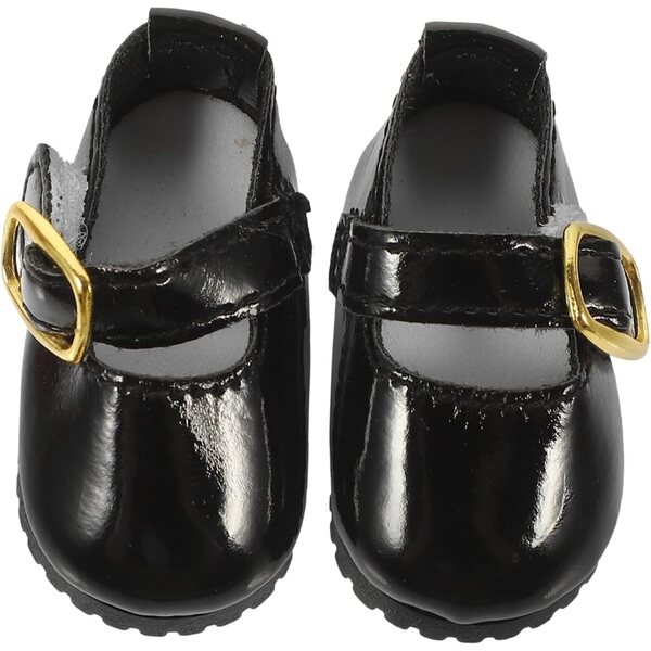 PU-Lederschuhe für Toddmomy-Miniaturpuppen – 1 Paar schwarzes Kostümzubehör