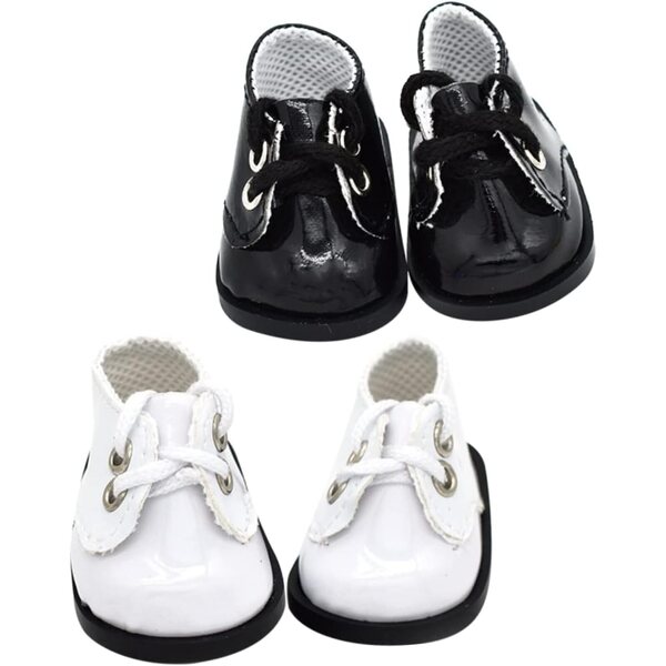 ORFOFE 2 Paar Mini-Lederschuhe für Puppen für Dekorationen und Miniaturen