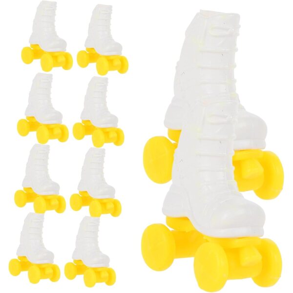 Set mit 10 Mini-Rollschuhen für Puppen, Deko-Accessoires und DIY-Spielzeug