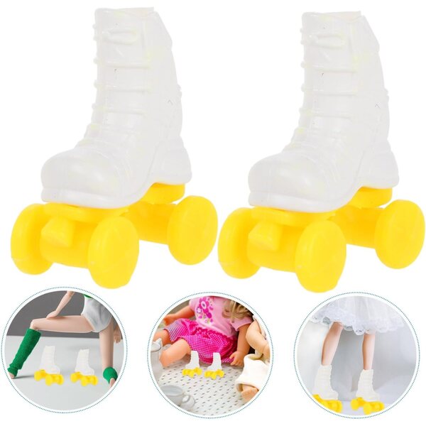 Set 10 mini pattini a rotelle per bambole, accessori decorativi e giocattoli DIY
