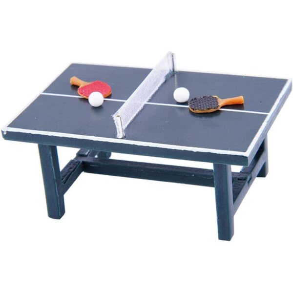 Alasum Mini Tavolo da Ping Pong in Legno per Case delle Bambole e Scenografie