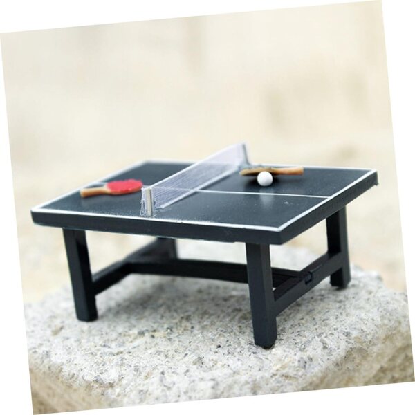 Alasum Mini Tavolo da Ping Pong in Legno per Case delle Bambole e Scenografie