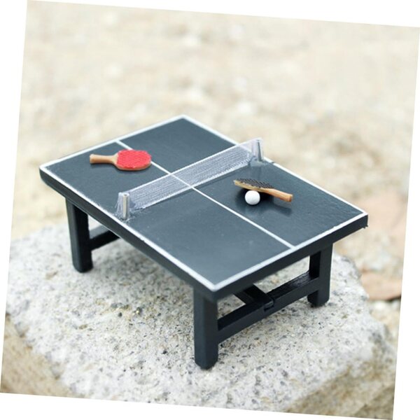 Alasum Mini Tavolo da Ping Pong in Legno per Case delle Bambole e Scenografie