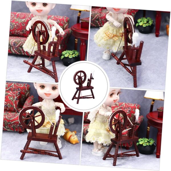 BESPORTBLE Mini Mobile in Legno Vintage per Casa delle Bambole e Decorazioni 8,8x7x4,2 cm