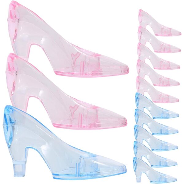 Mini Scarpe con Tacco in Plastica Decorazione Festa e bambole - Set Figurine Eleganti