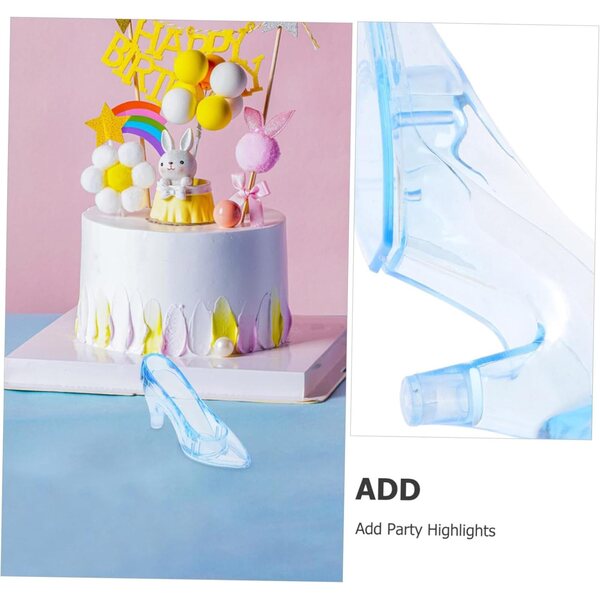 Mini Scarpe con Tacco in Plastica Decorazione Festa e bambole - Set Figurine Eleganti