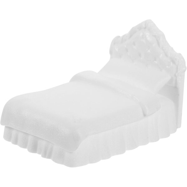 Letto matrimoniale in miniatura bianco BESPORTBLE per casa delle bambole, plastica resistente