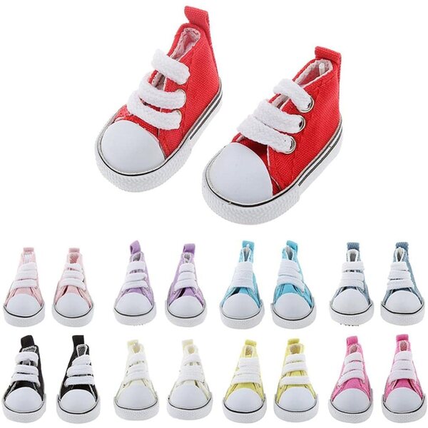 Paire di Scarpe in Tela per Bambole 1/6 BJD Scarpe Sportive Multicolore Accessori