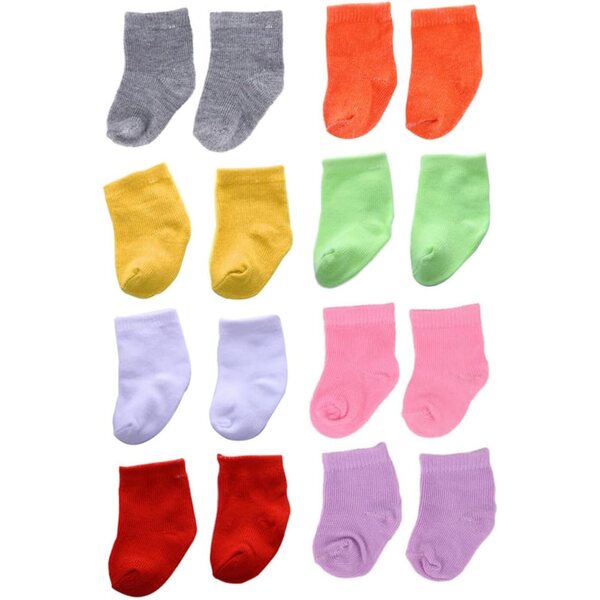 Vaguelly 8 Paar Mini-Socken, 18 cm, realistisches Zubehör für Puppen und Miniaturen