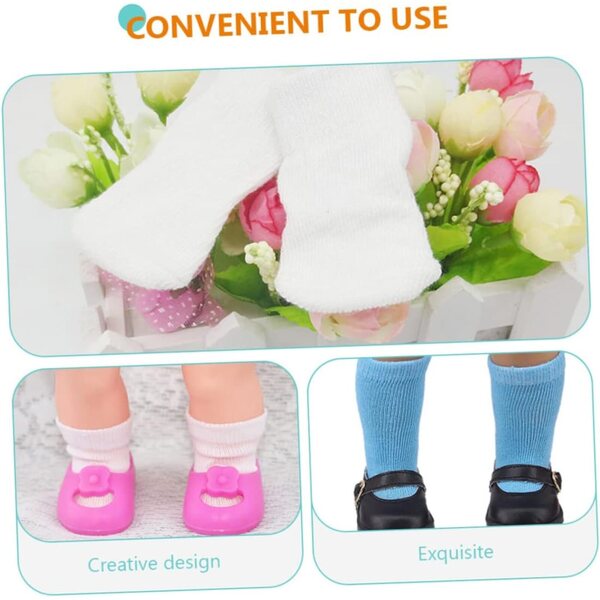 Vaguelly 8 Paia Calzini Mini 18 cm Accessori Realistici per Bambole e Miniature