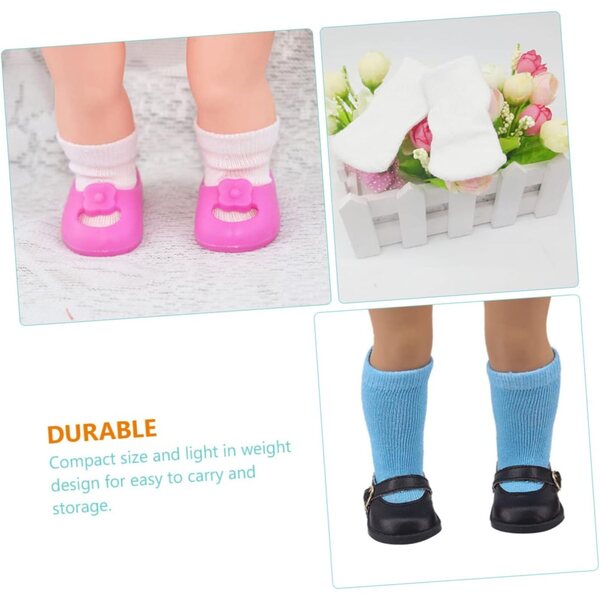 Vaguelly 8 Paia Calzini Mini 18 cm Accessori Realistici per Bambole e Miniature