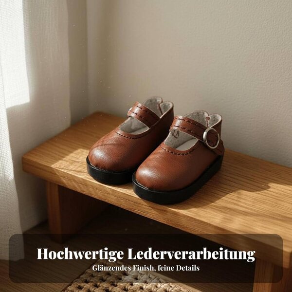 PU-Schuhe für 1/6 BJD-Puppen, klassisches T-Riemen-Design, verschiedene Farben