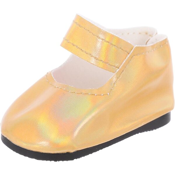 Goldene PU-Schuhe für 18-Zoll-Puppen – eleganter Stil und langlebig