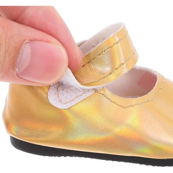 Scarpe Dorate in PU per Bambole da 18 Pollici - Stile Elegante e Resistenti