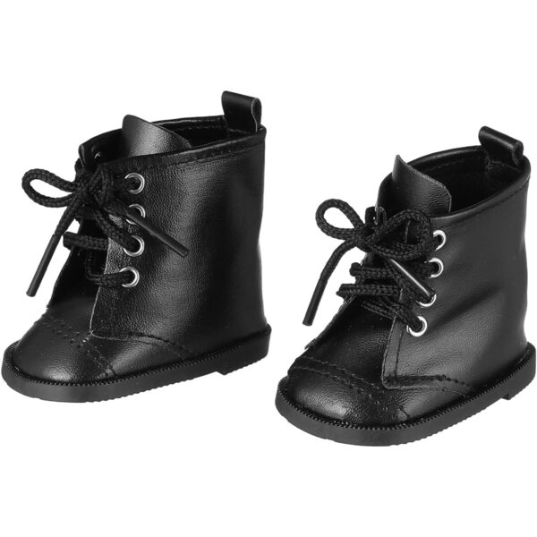 Stivali Miniatures in PU per bambole 45 cm - Scarpe Decorazione Nere ERINGOGO
