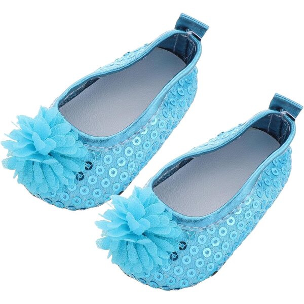 Paillettenschuhe für Puppen, Blau, Hellblau, elegant und widerstandsfähig, 7 x 4 x 3,5 cm