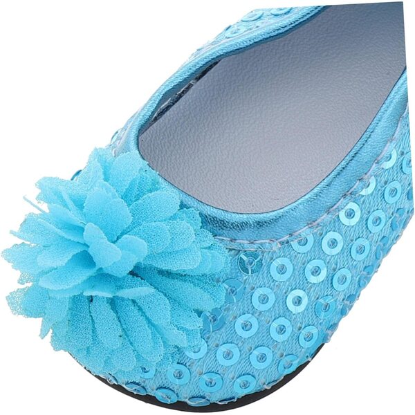 Paillettenschuhe für Puppen, Blau, Hellblau, elegant und widerstandsfähig, 7 x 4 x 3,5 cm