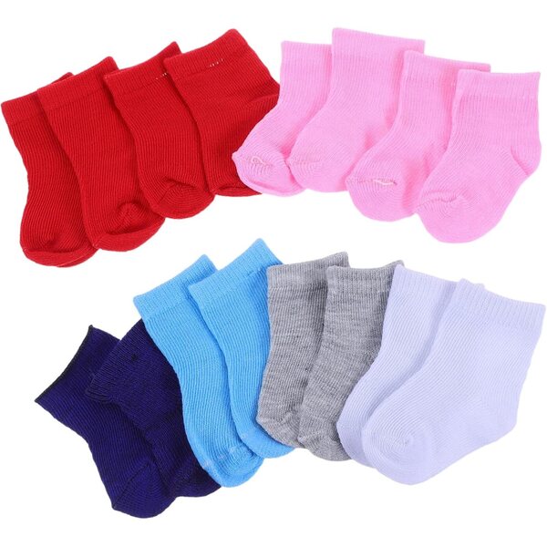 Set 8 Paia di Calzini Mini per Bambole Colorati Accessori per Giocattoli e Decorazioni