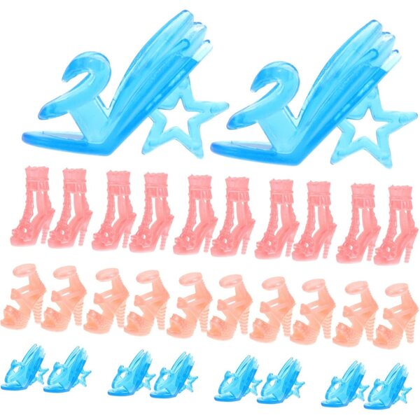 15 Paia Mini Scarpe per Bambole 30 cm | Didiseaon Scarpe in Plastica Resistenti per Casa Bambole