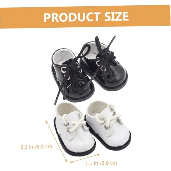 Didiseaon Mini-Schuhe für Puppen, 2 Paar, aus Leder und Stoff, dekorative Accessoires