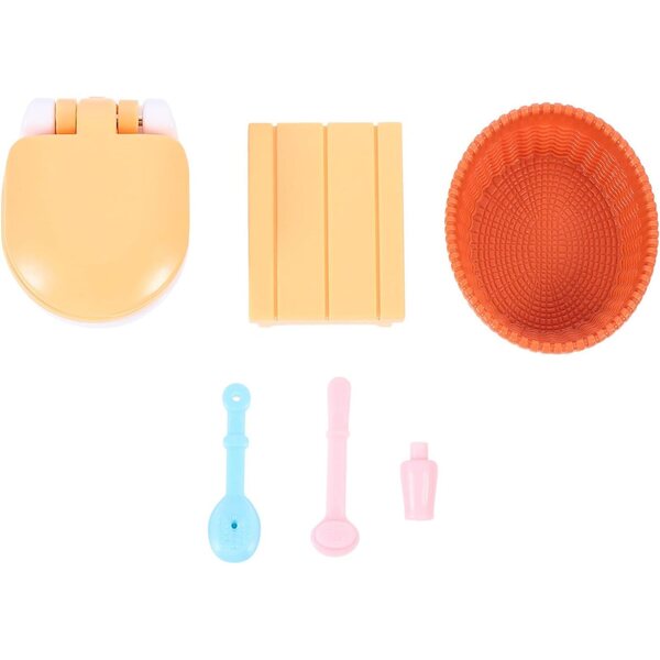 Set 3 Mobili da Bagno in Miniatura in Legno per Casa delle Bambole, Decorazioni Artigianali