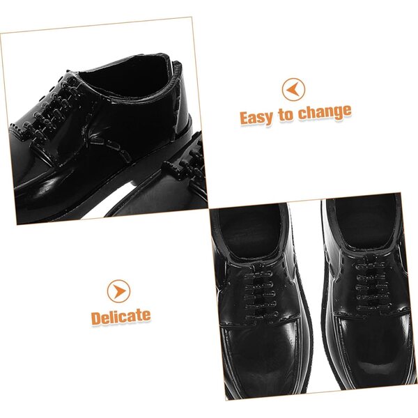 Vaguelly 10 Paia Scarpe per Bambole 1/6 Nere Miniature per Casa e Collezioni