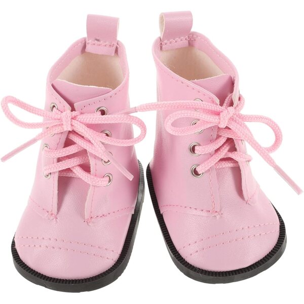 Bottine Miniatura in PU Rosa per Bambole 18 Pollici - Accessori Moda Eleganti