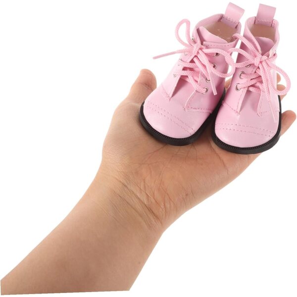 Bottine Miniatura in PU Rosa per Bambole 18 Pollici - Accessori Moda Eleganti