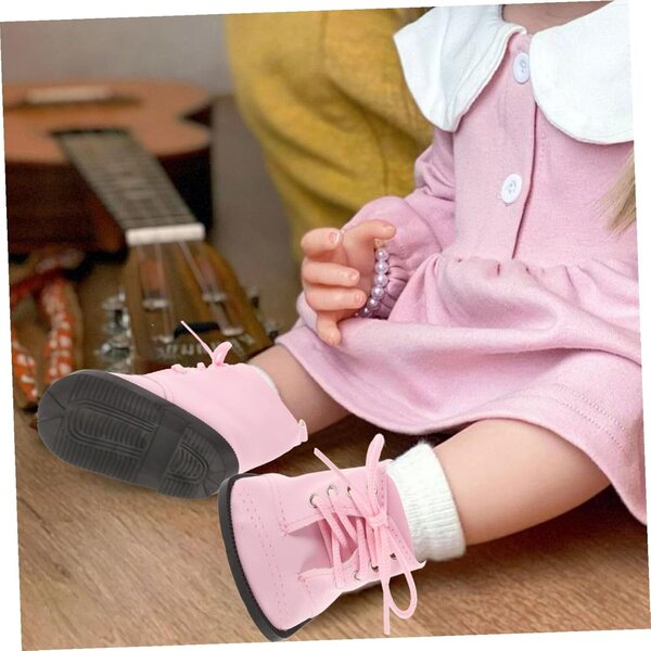 Bottine Miniatura in PU Rosa per Bambole 18 Pollici - Accessori Moda Eleganti