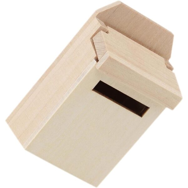 Mini Cassetta Postale in Legno per Casa delle Bambole - Decorazione Fai da Te 6,9x4,5x2,5 cm