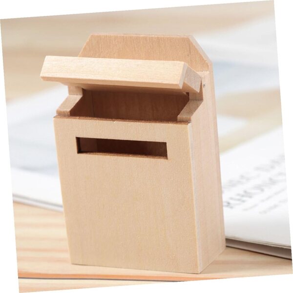 Mini Cassetta Postale in Legno per Casa delle Bambole - Decorazione Fai da Te 6,9x4,5x2,5 cm