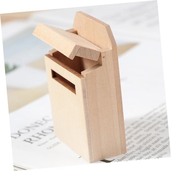 Mini Cassetta Postale in Legno per Casa delle Bambole - Decorazione Fai da Te 6,9x4,5x2,5 cm