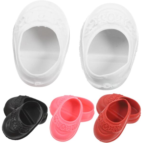 Mobestech Mini Ballerine Piatte per Bambole 17 cm - 4 Paia Colorate in Plastica