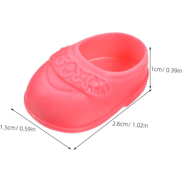 Mobestech Mini Ballerine Piatte per Bambole 17 cm - 4 Paia Colorate in Plastica