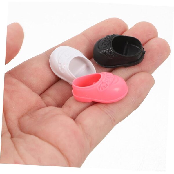 Mobestech Mini Ballerine Piatte per Bambole 17 cm - 4 Paia Colorate in Plastica