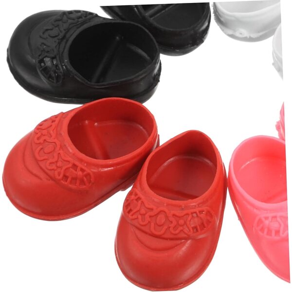 Mobestech Mini Ballerine Piatte per Bambole 17 cm - 4 Paia Colorate in Plastica