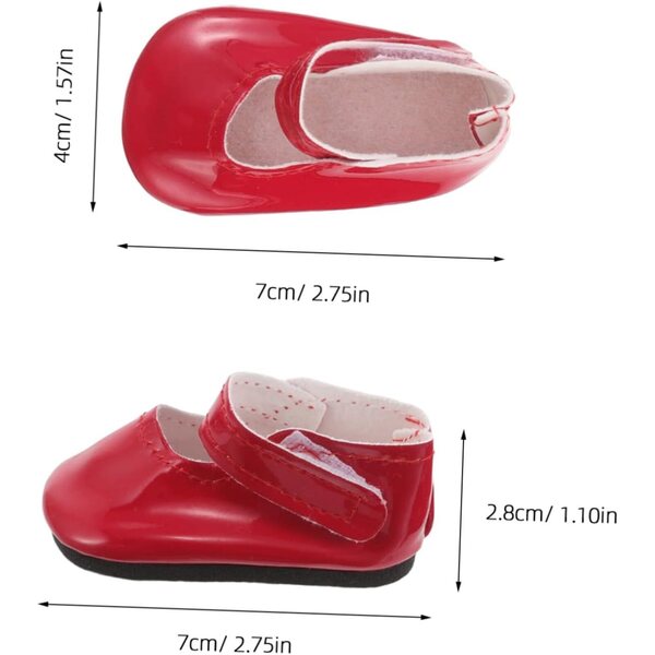 Scarpe in similpelle per bambole da 18 pollici, 4 pezzi colore multicolore